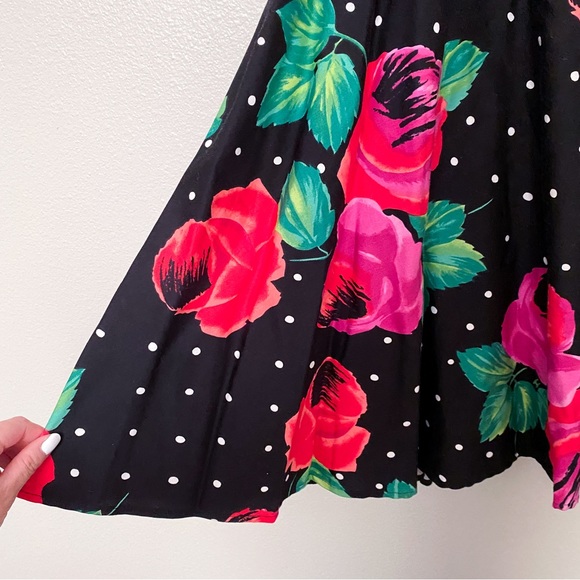 Vintage Jessica Howard by Mitchell Rodbell floral polka dot career dress - Picture 8 of 15